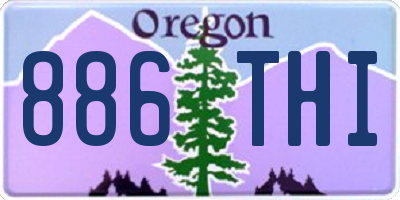 OR license plate 886THI