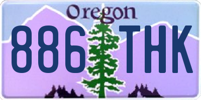 OR license plate 886THK