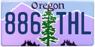 OR license plate 886THL