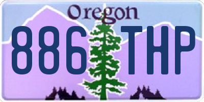 OR license plate 886THP