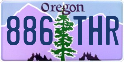 OR license plate 886THR