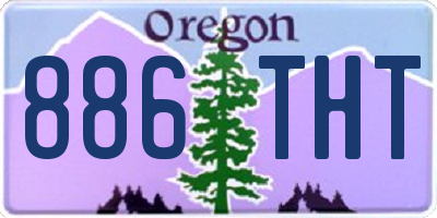 OR license plate 886THT