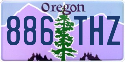 OR license plate 886THZ