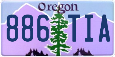 OR license plate 886TIA