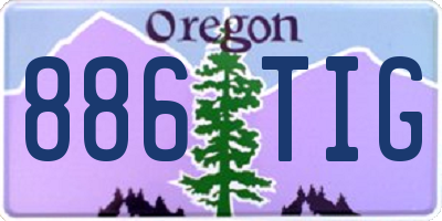 OR license plate 886TIG