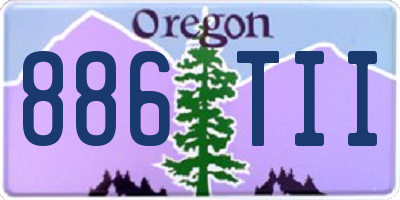 OR license plate 886TII