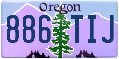 OR license plate 886TIJ