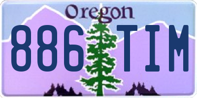 OR license plate 886TIM
