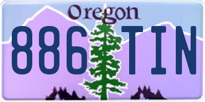 OR license plate 886TIN