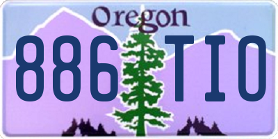 OR license plate 886TIO