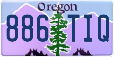 OR license plate 886TIQ