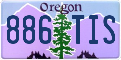 OR license plate 886TIS