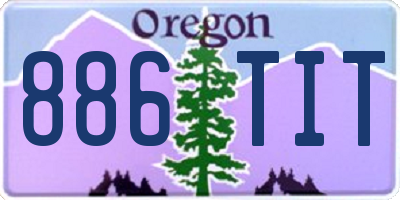 OR license plate 886TIT