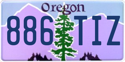 OR license plate 886TIZ