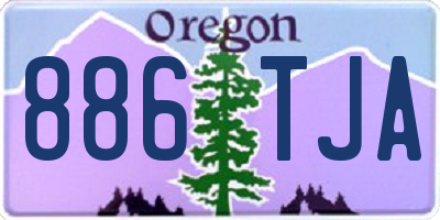 OR license plate 886TJA