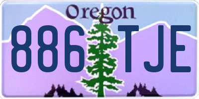 OR license plate 886TJE