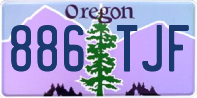OR license plate 886TJF