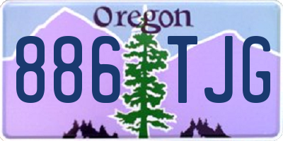 OR license plate 886TJG