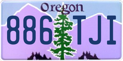 OR license plate 886TJI