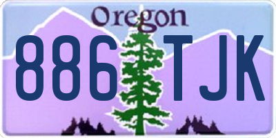 OR license plate 886TJK