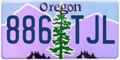 OR license plate 886TJL