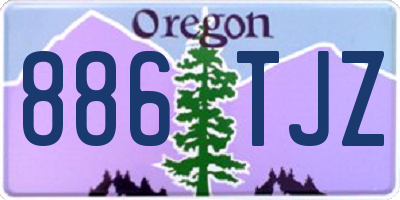 OR license plate 886TJZ