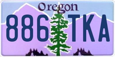 OR license plate 886TKA