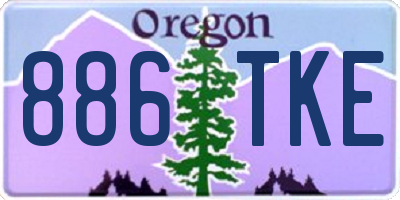 OR license plate 886TKE
