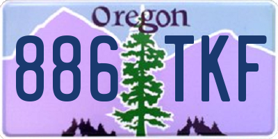 OR license plate 886TKF