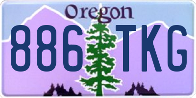 OR license plate 886TKG