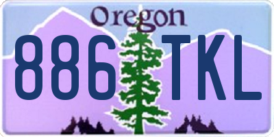 OR license plate 886TKL