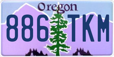 OR license plate 886TKM