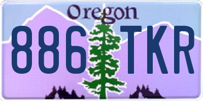 OR license plate 886TKR