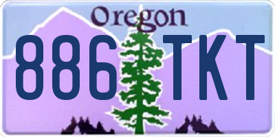 OR license plate 886TKT