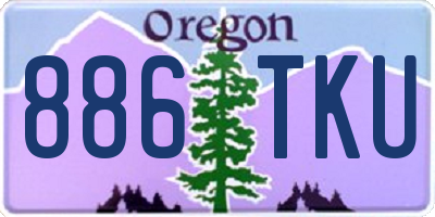 OR license plate 886TKU