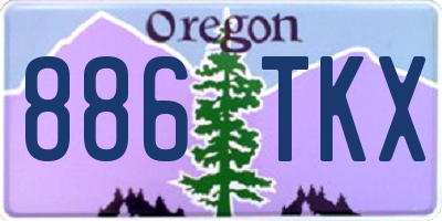 OR license plate 886TKX