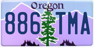 OR license plate 886TMA