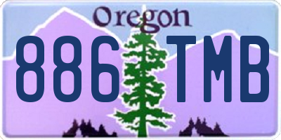 OR license plate 886TMB