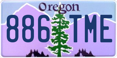OR license plate 886TME