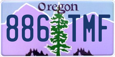 OR license plate 886TMF
