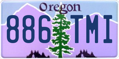 OR license plate 886TMI