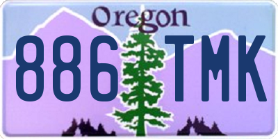 OR license plate 886TMK