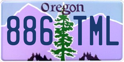 OR license plate 886TML