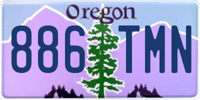 OR license plate 886TMN