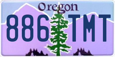 OR license plate 886TMT