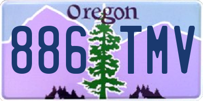 OR license plate 886TMV