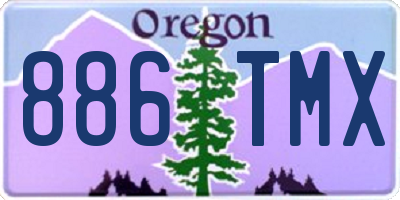 OR license plate 886TMX