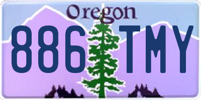 OR license plate 886TMY