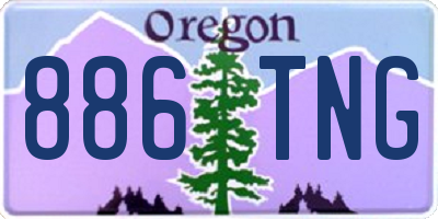 OR license plate 886TNG