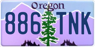 OR license plate 886TNK